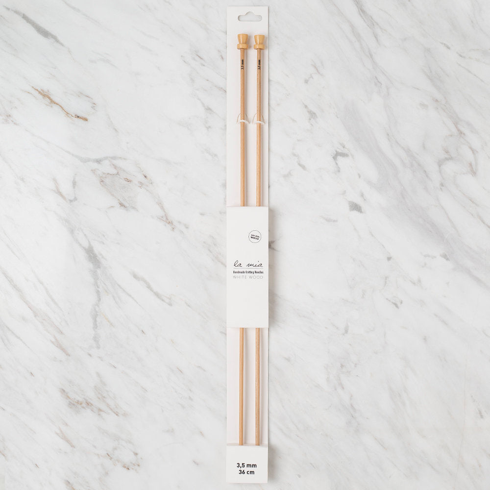 La Mia Whitewood 3.5 mm 36 cm Ahşap Örgü Şişi